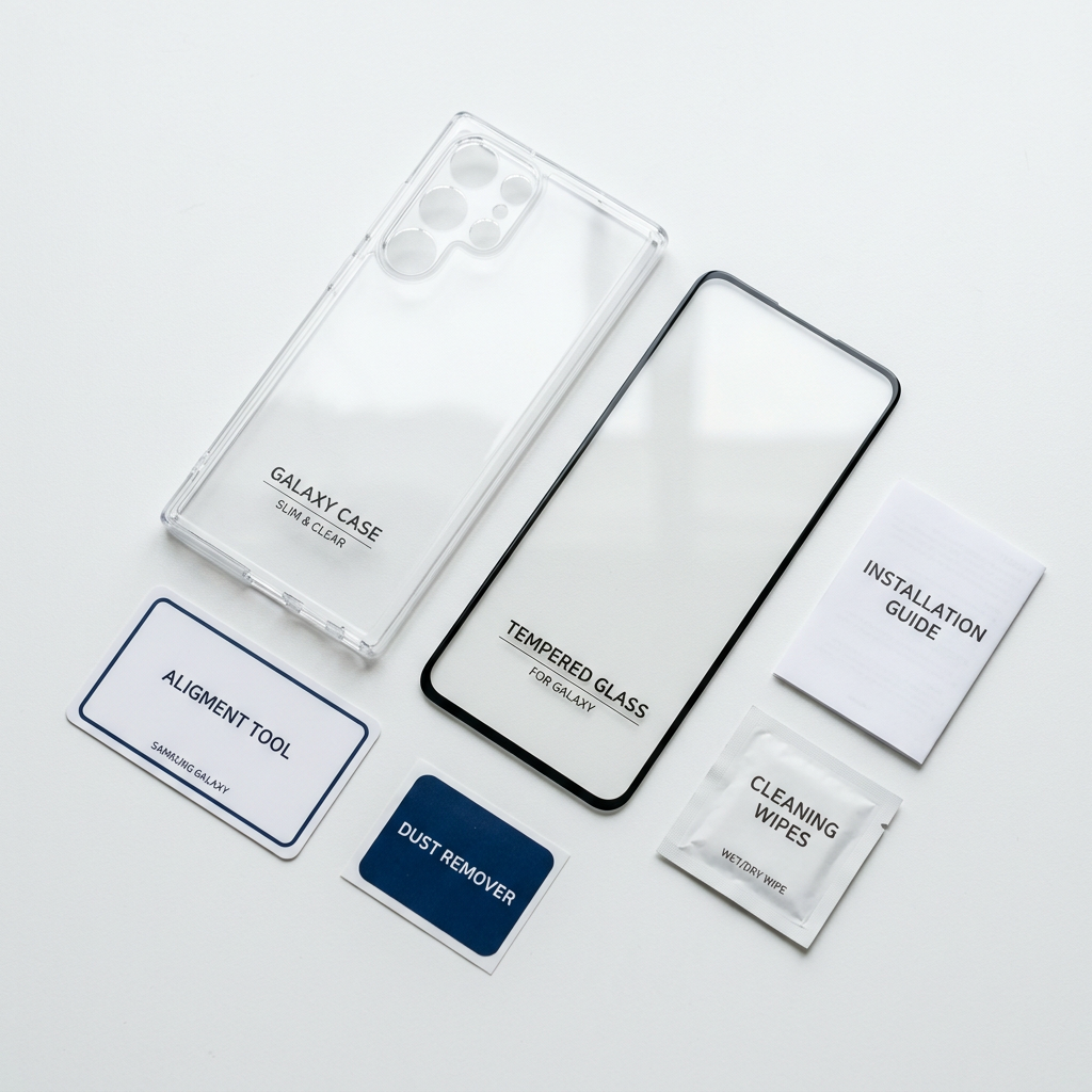 ClearView Case and Glass Bundle for Samsung Galaxy