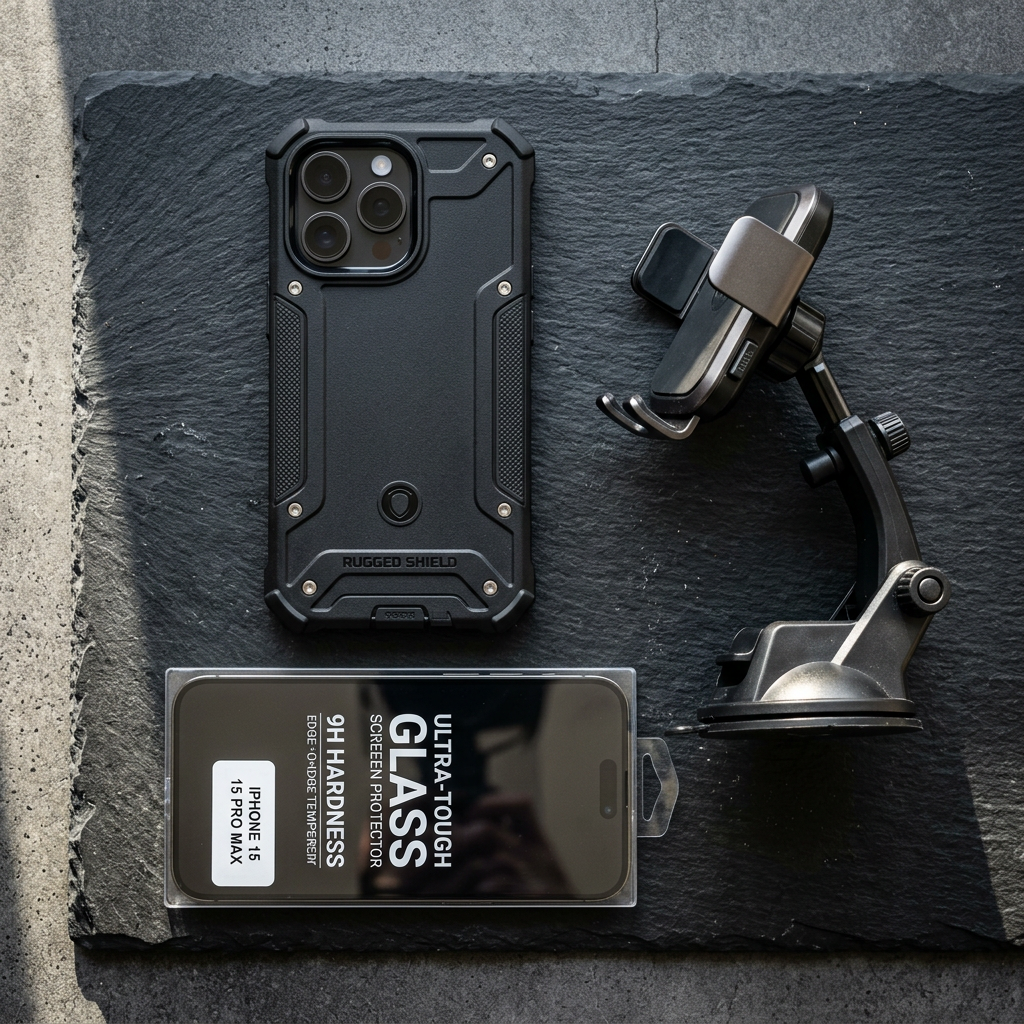 Road Ready Bundle with Case, Glass and Car Mount